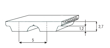 Ремень зубчатый полиуретановый открытый, AT5 25 PAZ, EMT | ЕМТ