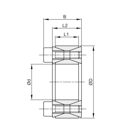 Втулка зажимная BK 40 22x47 из нержавеющей стали, EMT | ЕМТ
