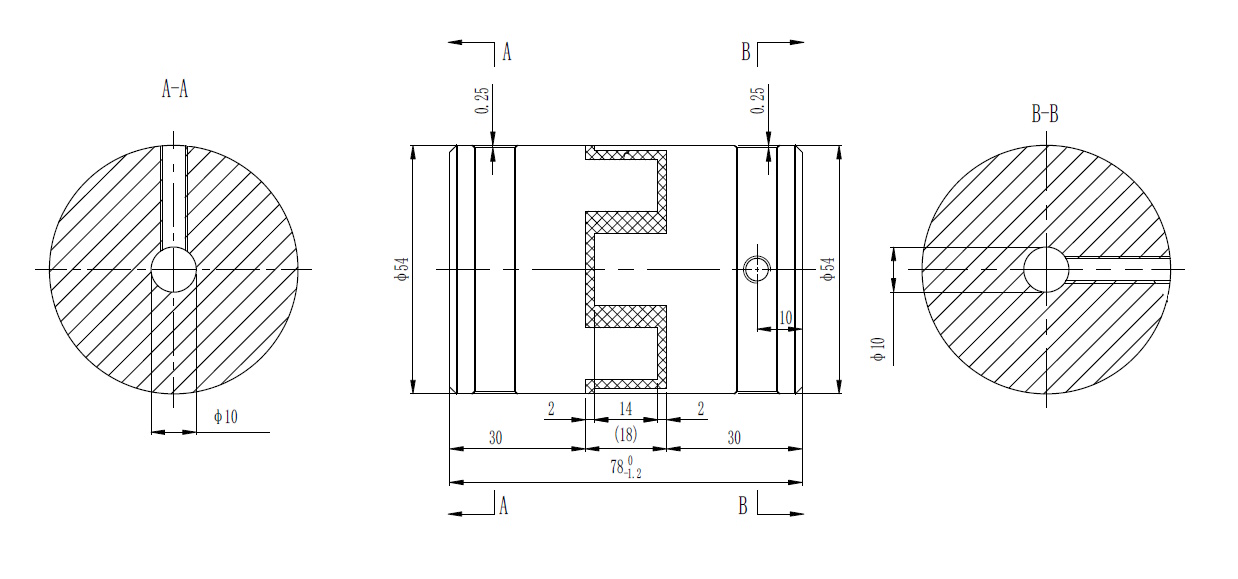 Муфта кулачковая стальная XL2-10x10 (GE-T 32B-32B/RED 98Sh), EMT | ЕМТ