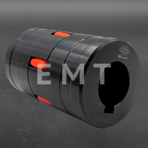 Муфта кулачковая стальная XL1 (GE-T 24B-24B/RED 98Sh) с готовым отверстием, d1=19/d2=20 мм+шпон паз, EMT | ЕМТ