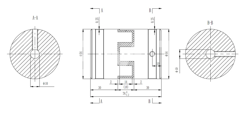 Муфта кулачковая стальная XL2-10x10 (GE-T 32B-32B/RED 98Sh), EMT | ЕМТ