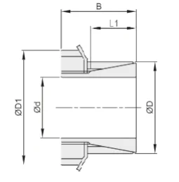 Втулка зажимная BK 26/1 (RCK 26) 40x50 (KLFF040), EMT | ЕМТ
