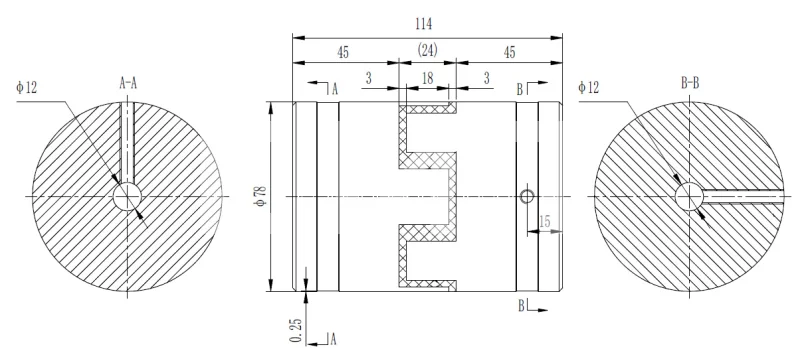 Муфта кулачковая стальная XL4-12x12 (GE-T 45B-45B/RED 98Sh), EMT | ЕМТ
