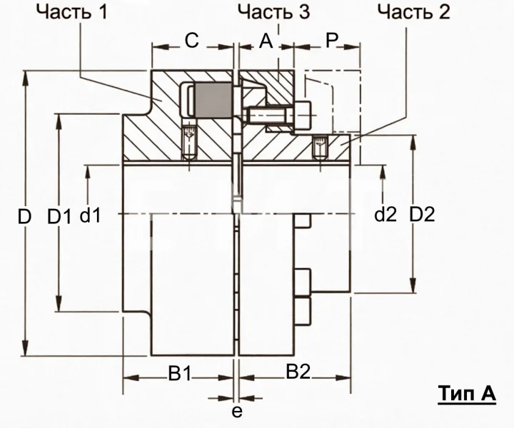 Полумуфта N-EUPEX 250 под расточку часть 3, EMT | ЕМТ
