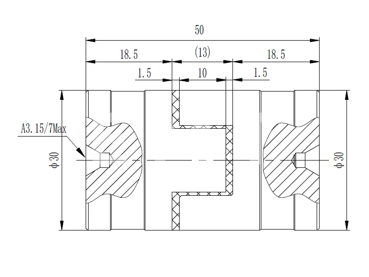 Муфта кулачковая стальная XL0 (GE-T 14B-14B/RED 98Sh), EMT | ЕМТ