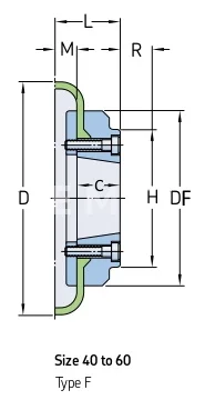 Торообразная полумуфта FLEX F50 H-TB 1210 (PHE F50HTBFLG), EMT | ЕМТ