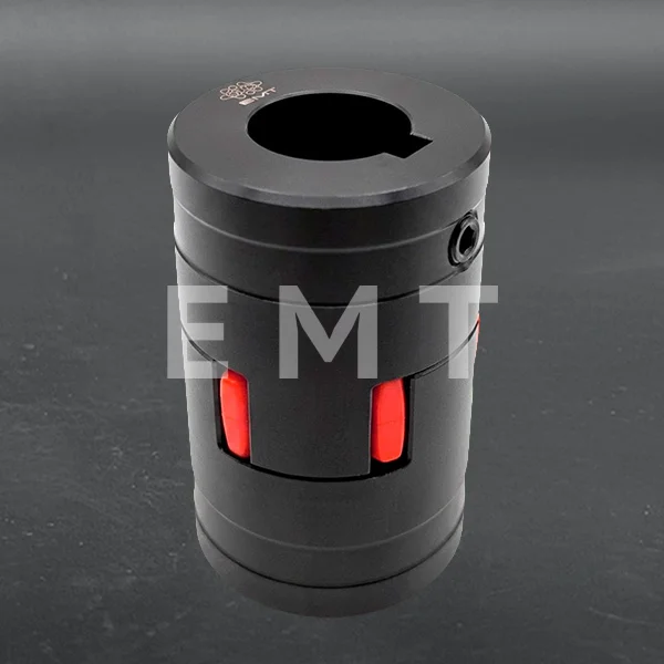 Муфта кулачковая стальная XL1 (GE-T 24B-24B/RED 98Sh) с готовым отверстием, d1=10/d2=14 мм+шпон паз, EMT | ЕМТ