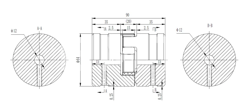Муфта кулачковая стальная XL3-12x12 (GE-T 38B-38B/RED 98Sh), EMT | ЕМТ