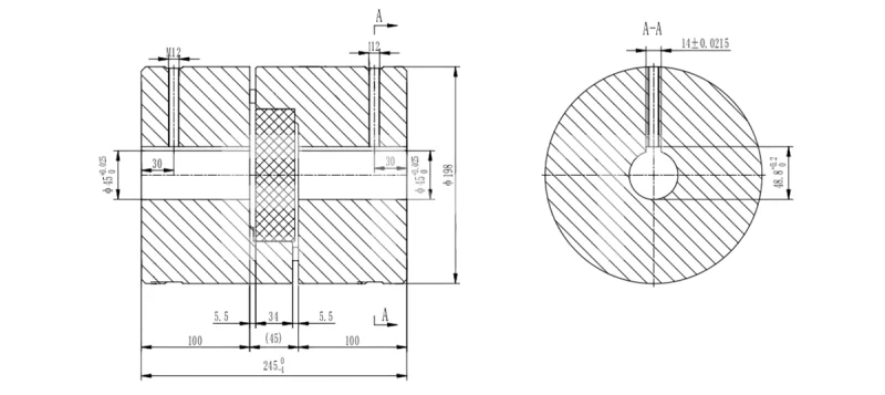 Муфта кулачковая стальная XL10-45x45 (GE-T 100B-100B/RED 98Sh), EMT | ЕМТ